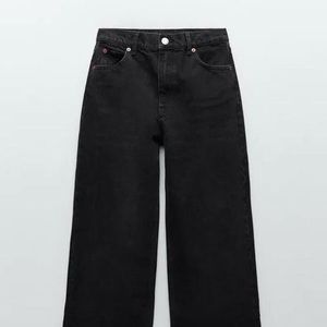 SOLD ZARA wide leg dark jeans